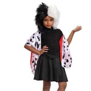 Disguise Disney Villains Cruella De Vil accessory kit. Nwt. Includes wig/stole